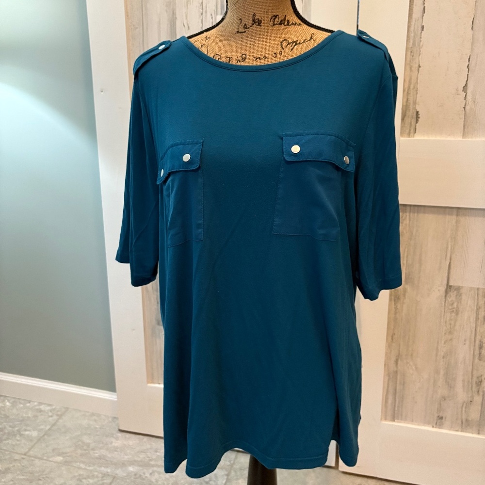 CROFT & BARROW KNIT TOP - SIZE XXL